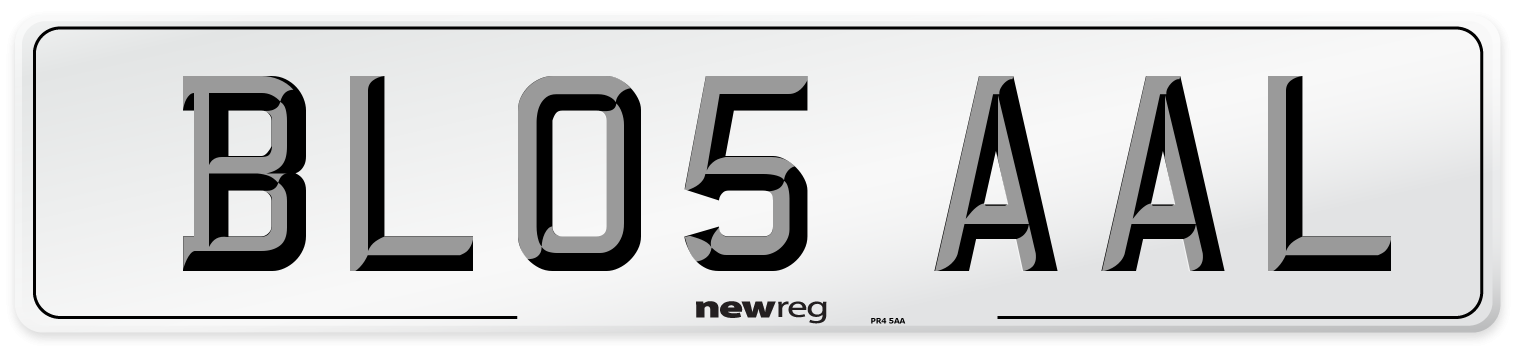 BL05 AAL Number Plate from New Reg